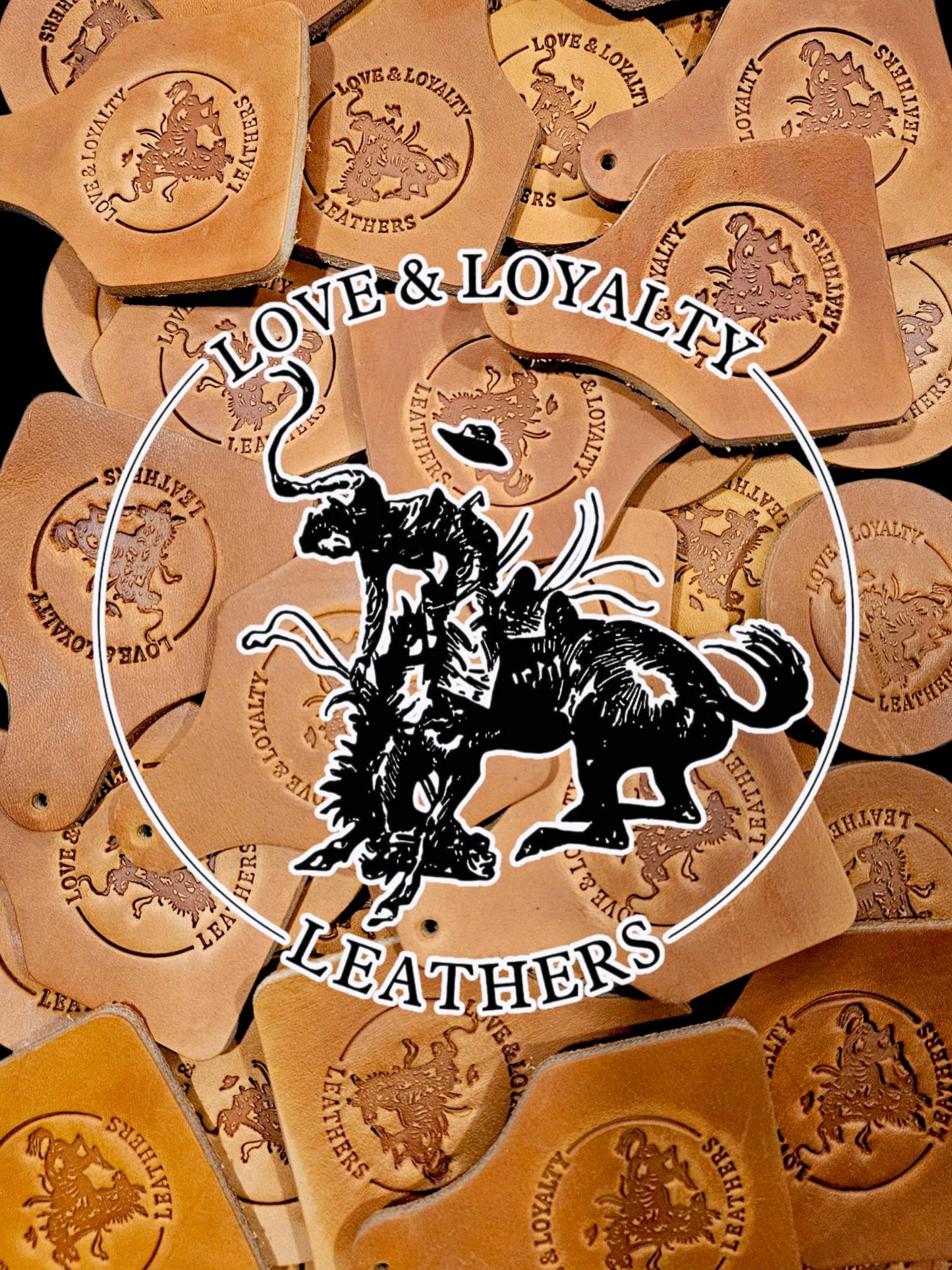 Leather cow tag air fresheners