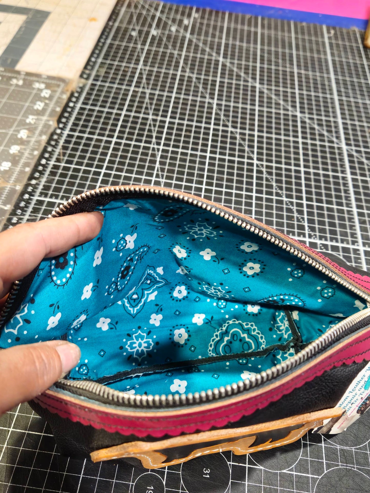 Cow make up bag