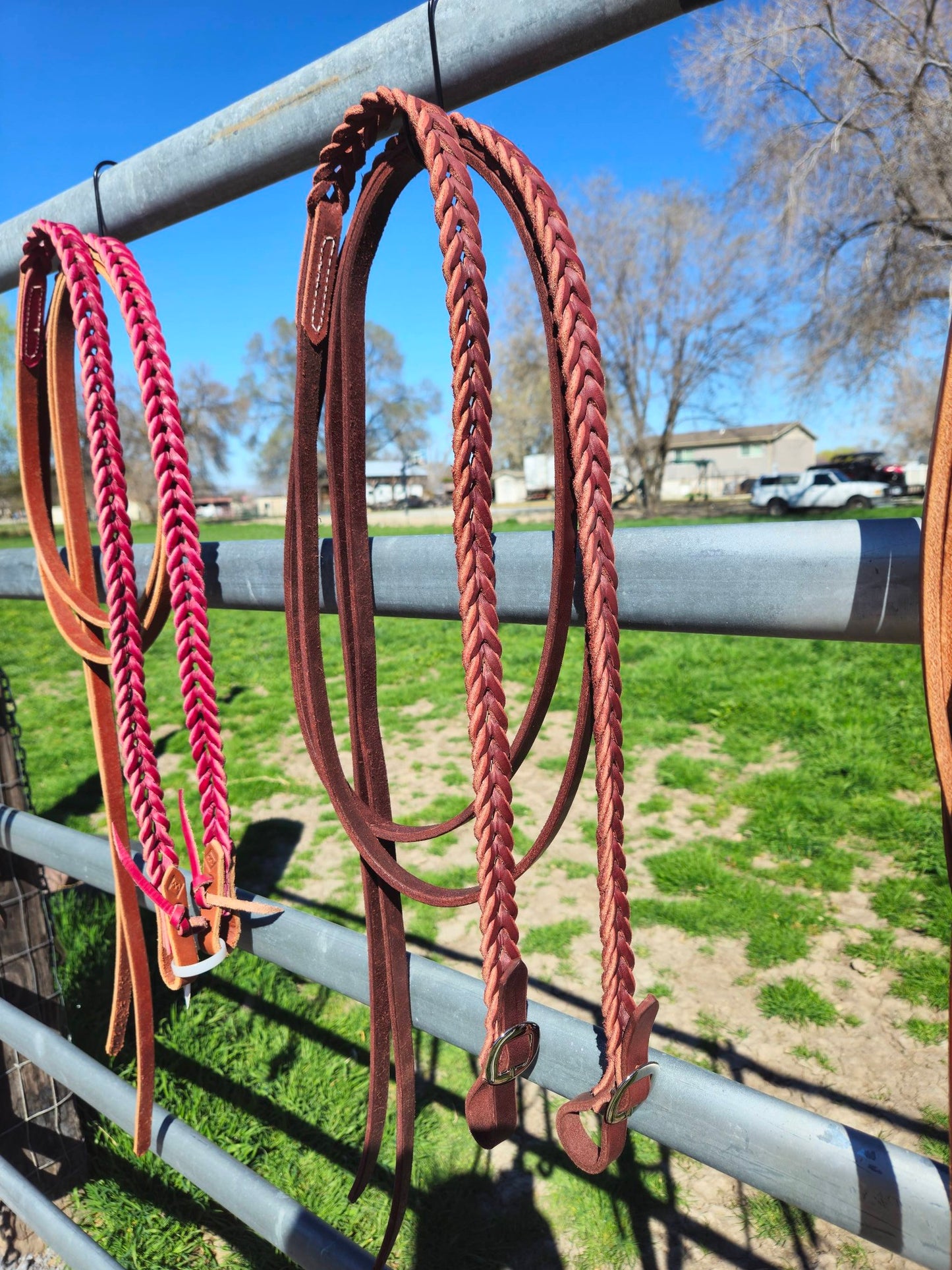Latigo blood knot reins